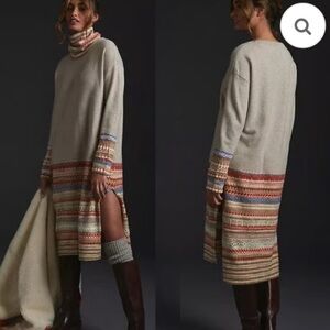 Anthropologie Daily Practice Sweater Dress with Detachable Neck Piece